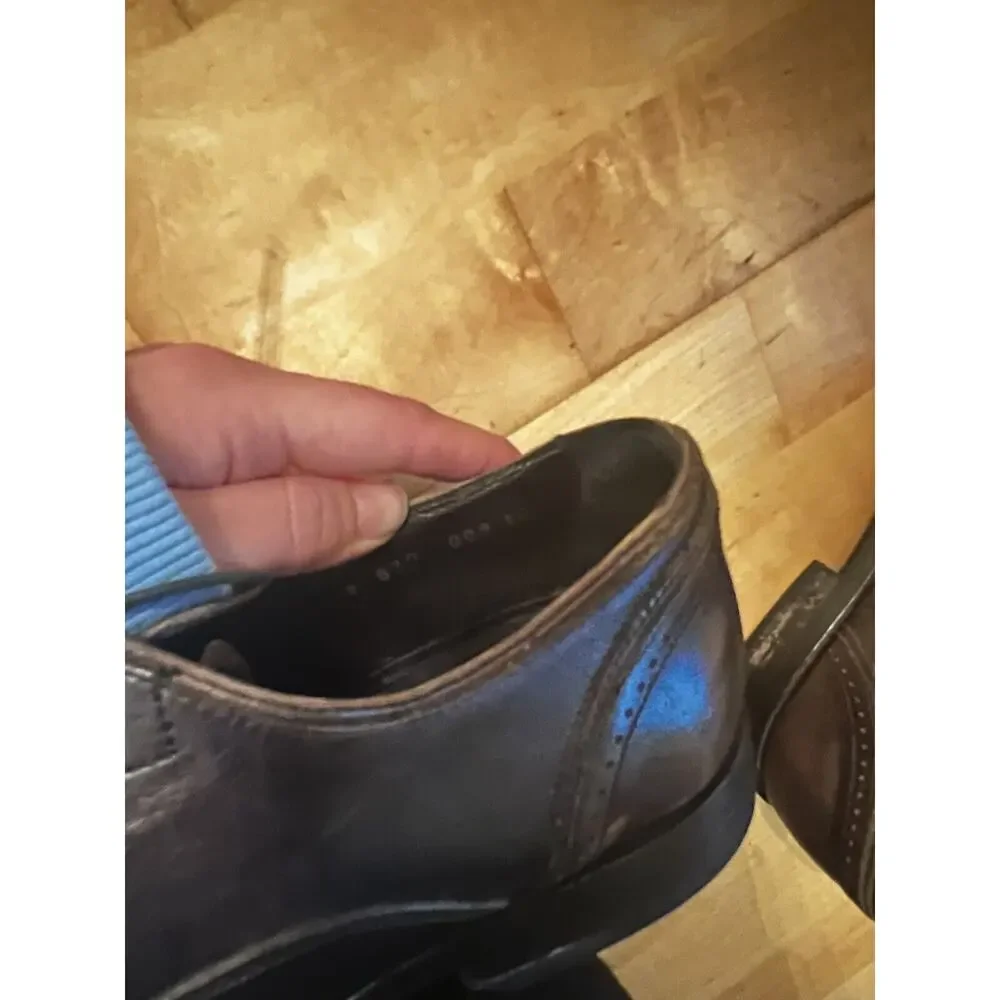 John Varvatos Whiskey Dark Brown Wingtip Mens Leather Dress Shoe 10